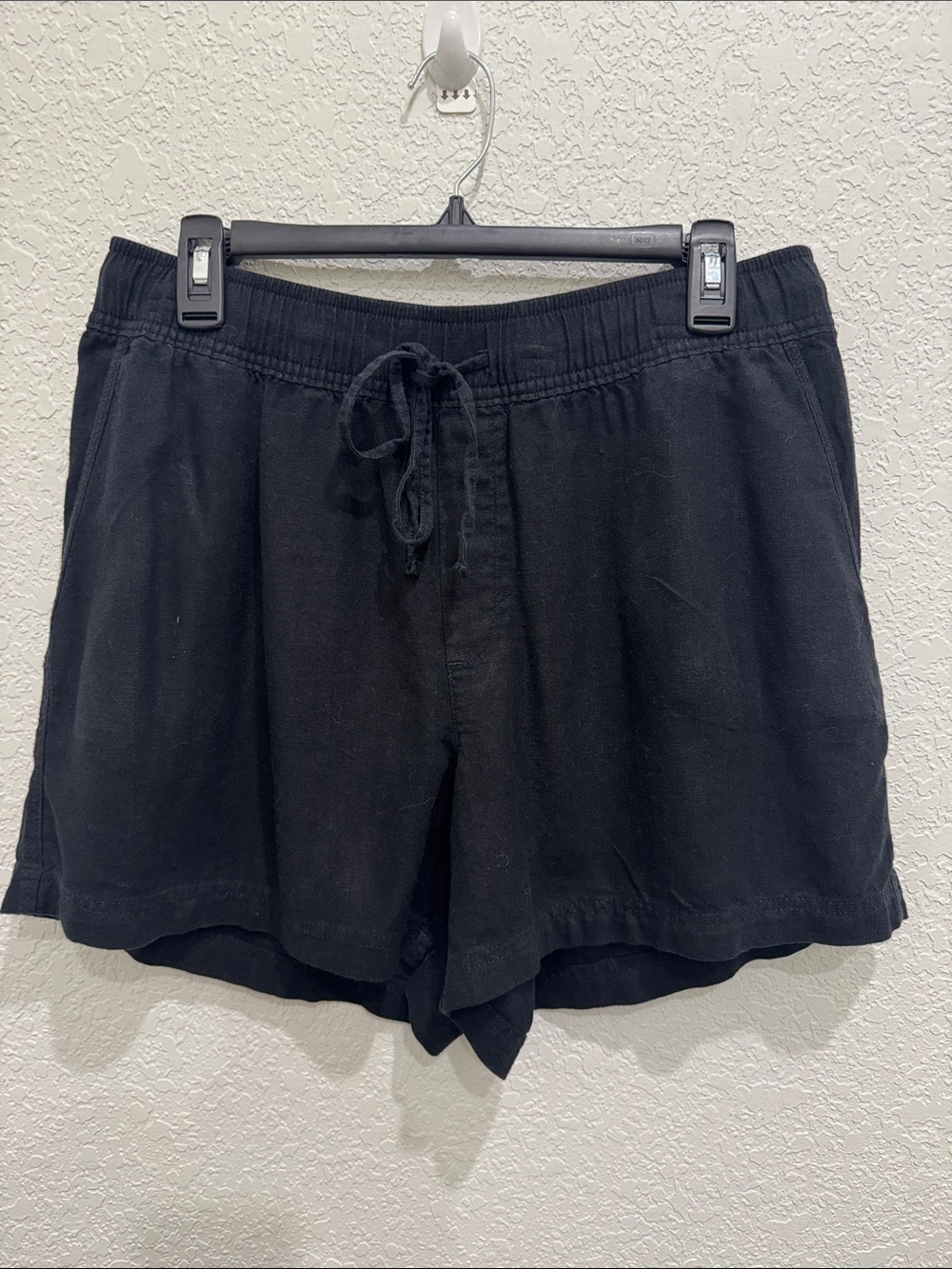 GAP Black Linen Drawstring Lounge Shorts